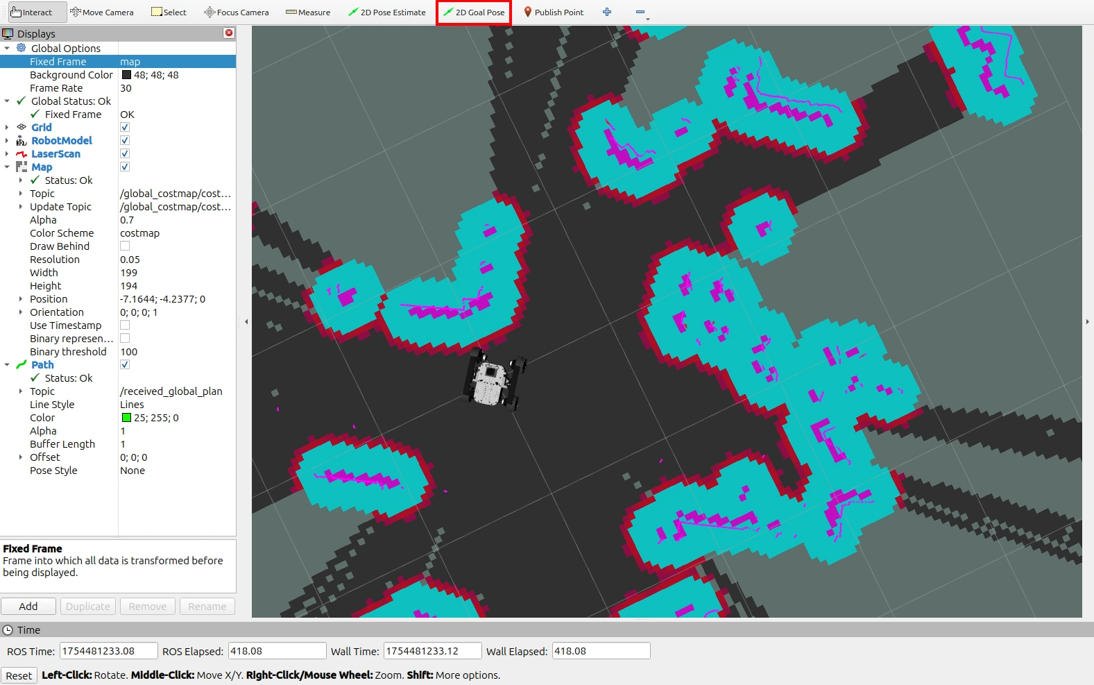 RViz2 2D Goal Pose tool
