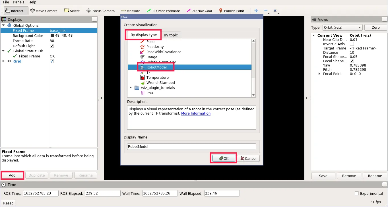 Location of Add RobotModel option
