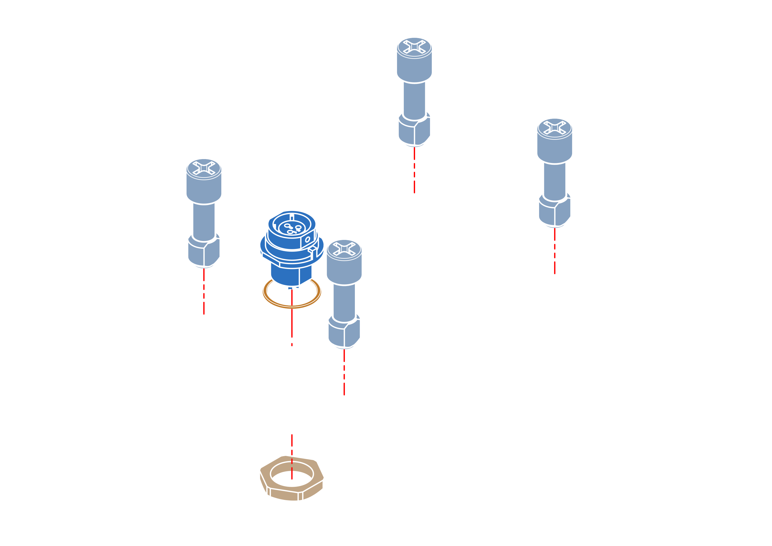 Attaching weipu cable
