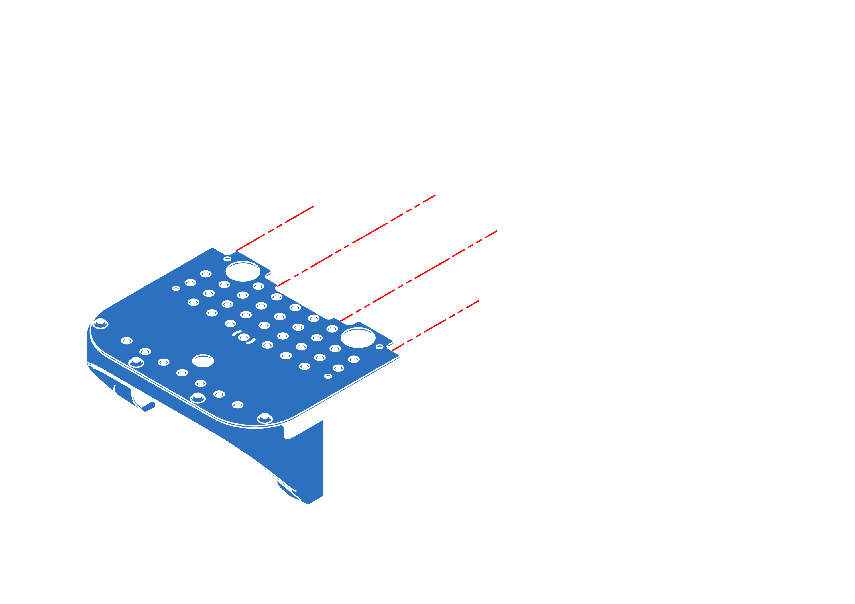 Assembly of top metal plate