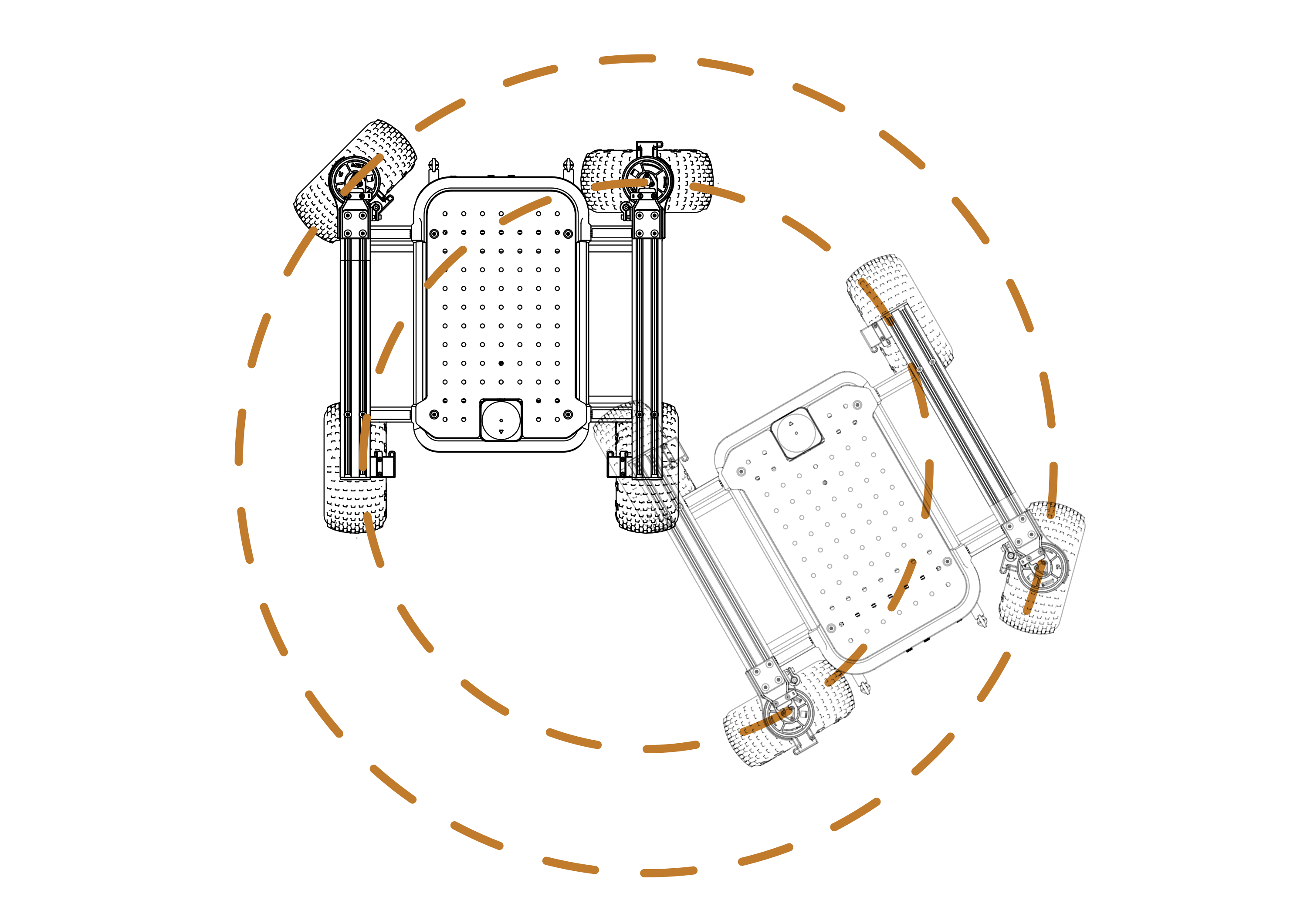 Raph Rover rotating around front wheel